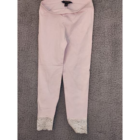 NWOT Polo Ralph Lauren Kids Capri with lace trim M - Picture 1 of 6
